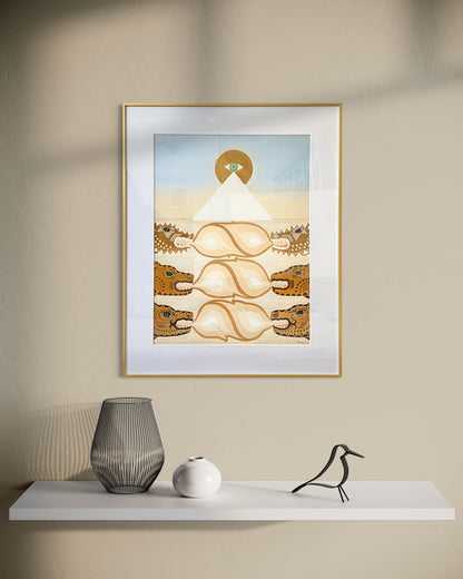 "Stairway to Heaven" Museum quality print 18"x24" in a golden frame, Limited Edition